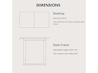 Zit-sta-bureau - (140 x 71 cm) - wit - afbeelding 7 van  7