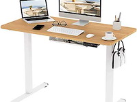 Zit-standaard elektrisch in hoogte verstelbaar bureau met lade 120x60cm - afbeelding 1 van  2