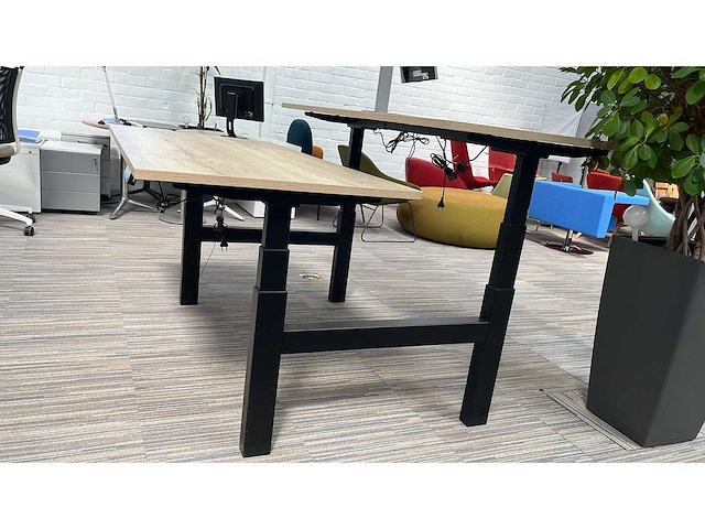 Zit/sta dubbele workbench elektrisch in hoogte verstelbaar - bureau - afbeelding 5 van  6