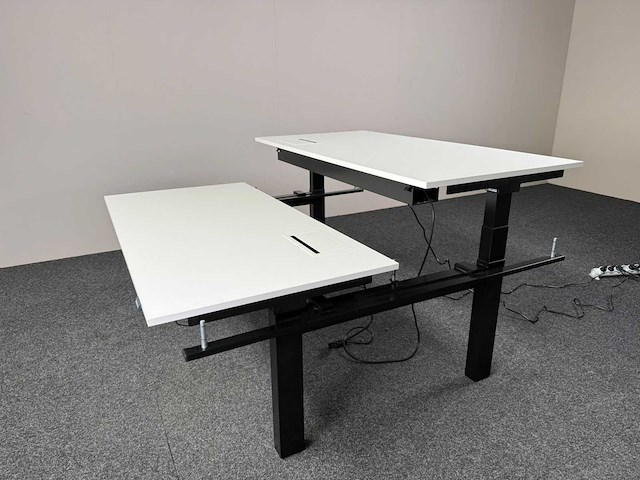 Zit/sta elektrisch verstelbaar duo werkplaats - bureau - afbeelding 1 van  5