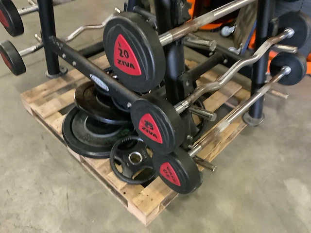 Ziva barbells met rek krachtstation - afbeelding 1 van  6