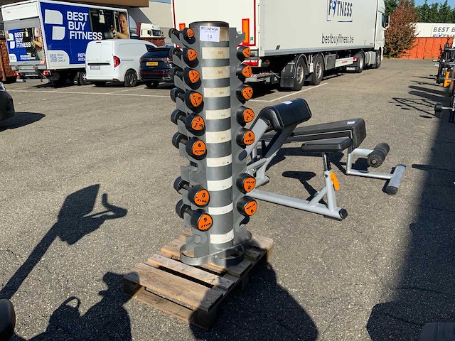 Ziva dumbell toren 9;8;6;5;4;3;2kg krachtstation - afbeelding 1 van  4
