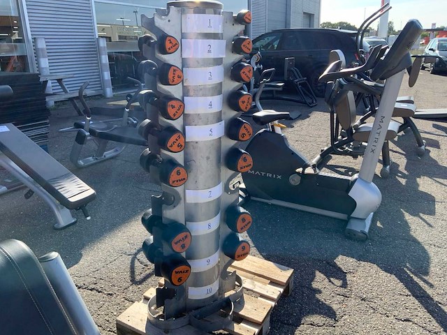 Ziva dumbell toren 9;8;6;5;4;3;2kg krachtstation - afbeelding 3 van  3