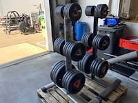 Ziva schijven 50mm met rek 4x20kg;4x10kg;10x5kg;4x2,5;6x1,25kg krachtstation - afbeelding 1 van  5