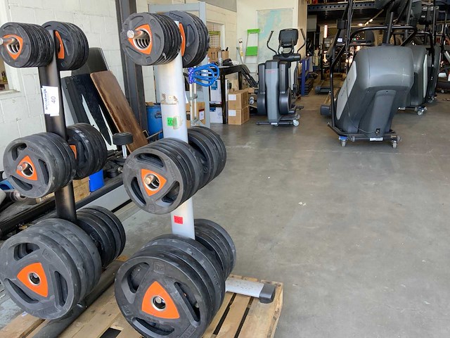 Ziva schijven 50mm met rek 4x20kg;4x10kg;10x5kg;4x2,5;6x1,25kg krachtstation - afbeelding 5 van  5