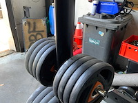 Ziva schijven 50mm met rek 4x20kg;4x10kg;8x5kg;4x2,5;6x1,25kg krachtstation - afbeelding 3 van  7