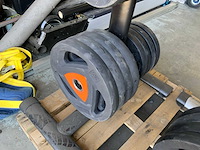 Ziva schijven 50mm met rek 4x20kg;4x10kg;8x5kg;4x2,5;6x1,25kg krachtstation - afbeelding 5 van  7