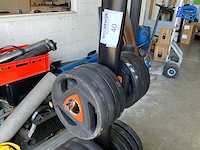 Ziva schijven 50mm met rek 4x20kg;4x10kg;8x5kg;4x2,5;6x1,25kg krachtstation - afbeelding 6 van  7