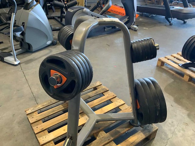 Ziva schijven 50mm met rek 4x20kg;5x10kg;5x5kg;6x2,5kg;8x1,25kg krachtstation - afbeelding 2 van  6