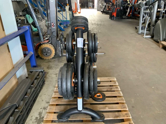 Ziva schijven 50mm met rek 7x20;4x10;8x5;6x2,5;4x1,25kg krachtstation - afbeelding 5 van  6