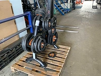 Ziva schijven 50mm met rek 7x20;4x10;8x5;6x2,5;4x1,25kg krachtstation - afbeelding 6 van  6