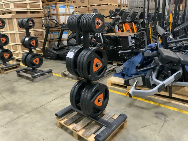 Ziva schijven 50mm pu met gym80 rek krachtstation - afbeelding 1 van  5