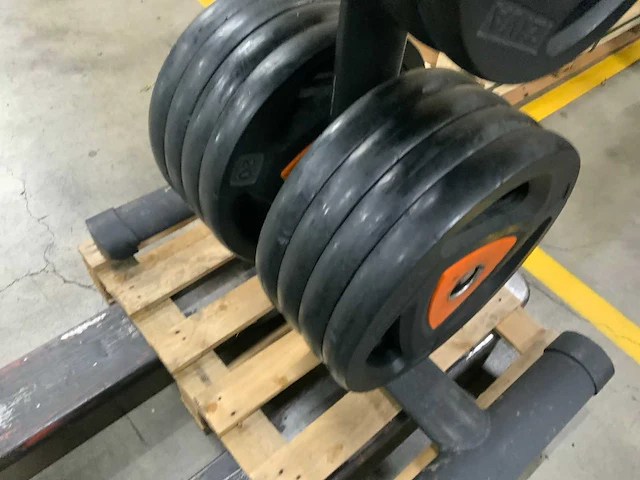 Ziva schijven 50mm pu met gym80 rek krachtstation - afbeelding 5 van  6