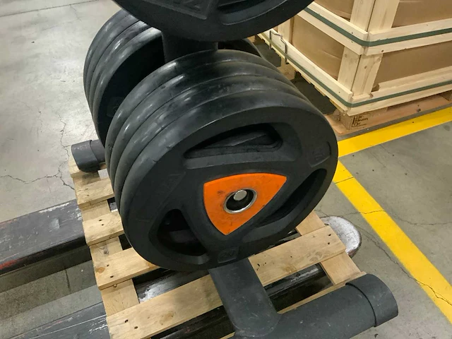 Ziva schijven 50mm pu met gym80 rek krachtstation - afbeelding 6 van  6