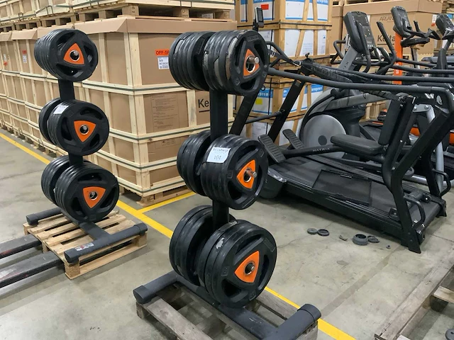 Ziva schijven 50mm pu met gym80 rek krachtstation - afbeelding 1 van  5
