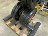 Ziva schijven 50mm pu met gym80 rek krachtstation - afbeelding 4 van  5