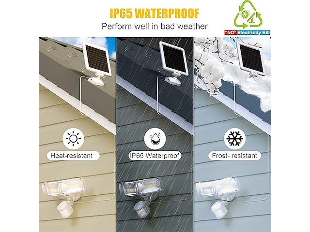 Zofo solarlamp met bewegingsmelder wit - afbeelding 2 van  3