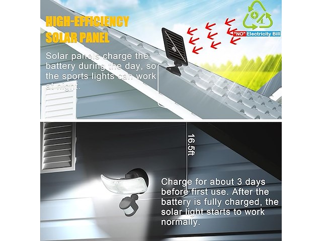 Zofo solarlamp met bewegingsmelder - afbeelding 2 van  3