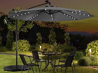Zonne-tuinparasol met led-verlichting en kanteling - afbeelding 1 van  8