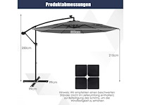 Zonne-tuinparasol met led-verlichting en kanteling - afbeelding 3 van  8