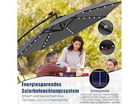 Zonne-tuinparasol met led-verlichting en kanteling - afbeelding 4 van  8