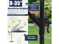 Zonne-tuinparasol met led-verlichting en kanteling - afbeelding 7 van  8