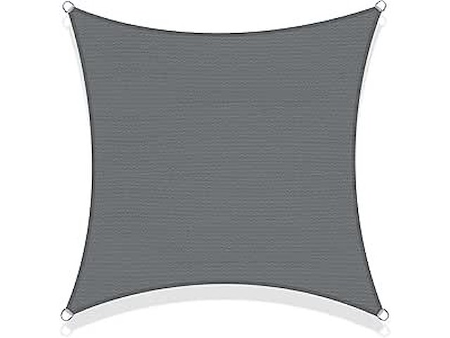 Zonnezeil hdpe 3x3m antraciet - afbeelding 1 van  4