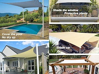 Zonnezeil hdpe 3x3m antraciet - afbeelding 4 van  4