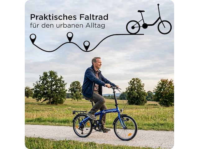 Zündapp zf20 speed - map 20 inch fiets skl dac stadsfiets - afbeelding 2 van  7