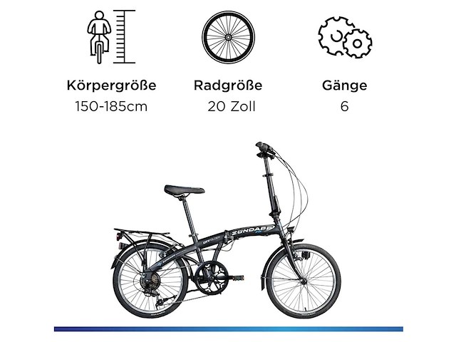 Zündapp zf20 speed - map 20 inch fiets skl dac stadsfiets - afbeelding 3 van  7