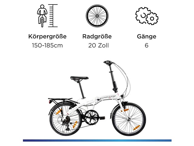 Zündapp zf20 speed - map 20 inch fiets skl dac stadsfiets - afbeelding 3 van  6