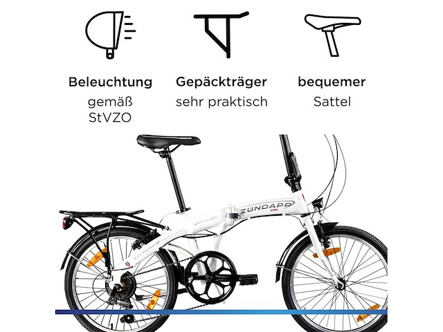 Zündapp zf20 speed - map 20 inch fiets skl dac stadsfiets - afbeelding 4 van  6