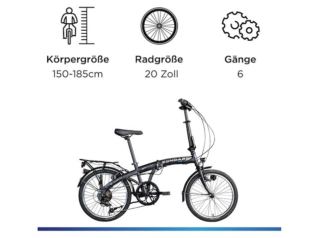 Zündapp zf20 speed - map 20 inch fiets skl dac stadsfiets - afbeelding 3 van  7