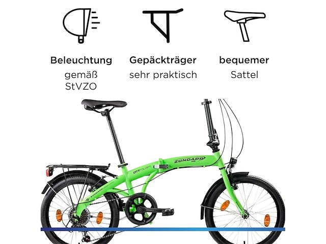Zündapp zf20 speed vouwfiets - folder 20 inch - afbeelding 4 van  8