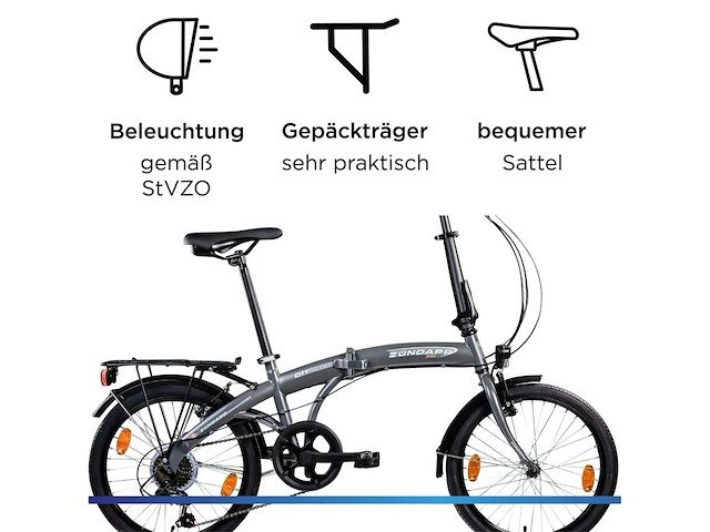 Zündapp zf20 speed vouwfiets - folder 20 inch - afbeelding 4 van  8