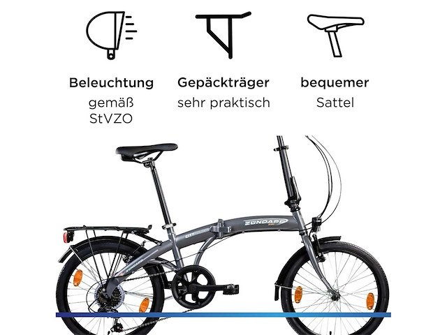 Zündapp zf20 speed vouwfiets - folder 20 inch - afbeelding 4 van  8