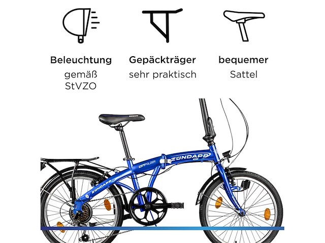 Zündapp zf20 speed vouwfiets ?? map 20 inch - afbeelding 4 van  8