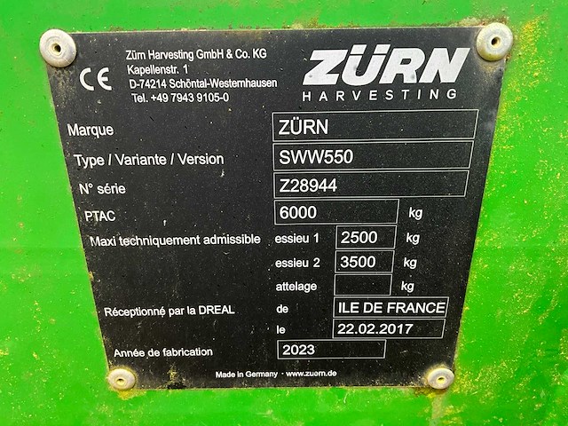 Zurn - sww550fr630fda - trailer for cutting platform - 2023 - afbeelding 7 van  9