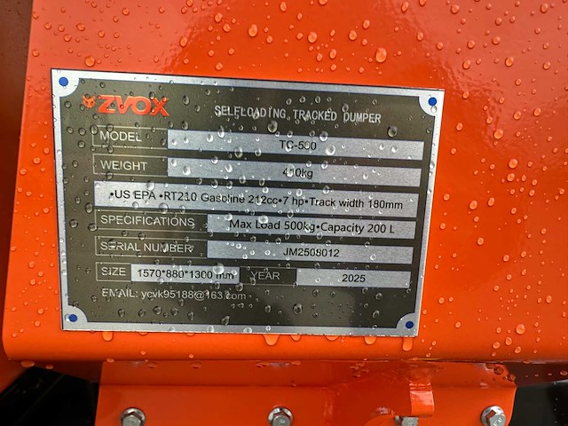 Zvox - 2025 - tc500 - rupsdumper - afbeelding 17 van  24