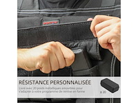 Zwaard vest 20 kg verstelbaar gewichtsjack voor mannen en vrouwen reflecterend tape 50 x 40 cm zwart - afbeelding 4 van  9