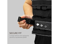 Zwaard vest 20 kg verstelbaar gewichtsjack voor mannen en vrouwen reflecterend tape 50 x 40 cm zwart - afbeelding 5 van  9