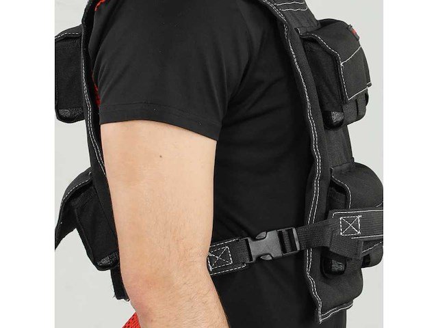Zwaard vest 20 kg verstelbaar gewichtsjack voor mannen en vrouwen reflecterend tape 50 x 40 cm zwart - afbeelding 8 van  9