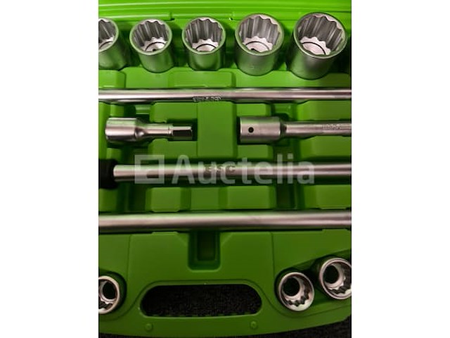 Zware doppenset met ratel 19-50 mm en stahlkaiser binnen en buitenlager trekkerset 10 delig - afbeelding 3 van  9