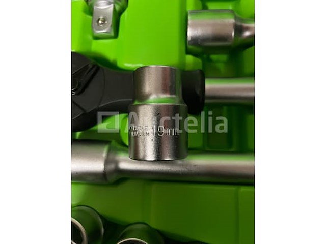 Zware doppenset met ratel 19-50 mm en stahlkaiser binnen en buitenlager trekkerset 10 delig - afbeelding 4 van  9
