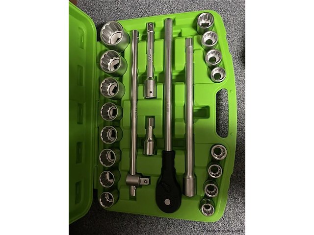 Zware doppenset met ratel 19-50 mm - afbeelding 1 van  6