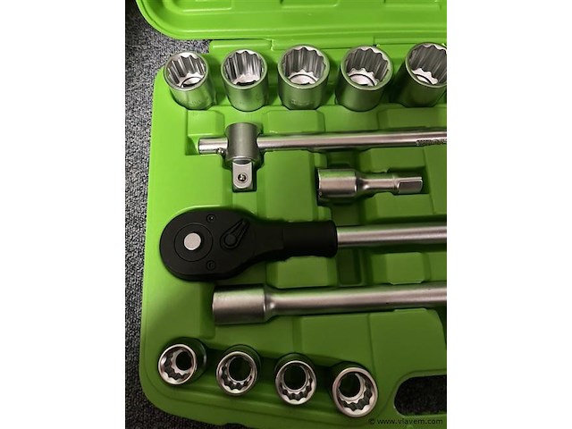Zware doppenset met ratel 19-50 mm - afbeelding 2 van  6