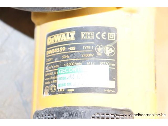 Zware haakse slijptol dewalt dwe4559-qs - afbeelding 3 van  3
