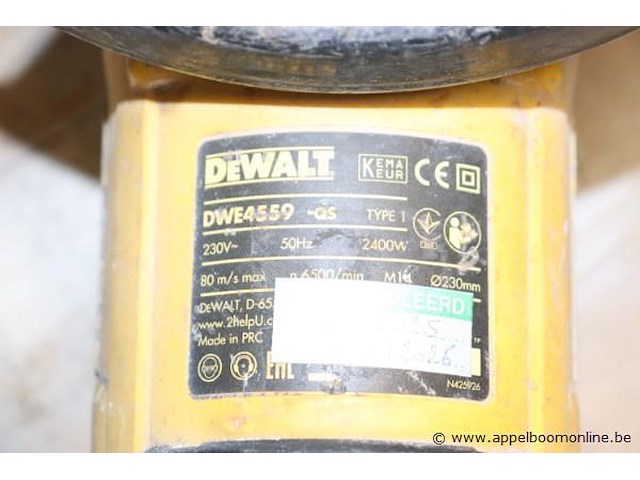 Zware haakse slijptol dewalt dwe4559-qs - afbeelding 3 van  3