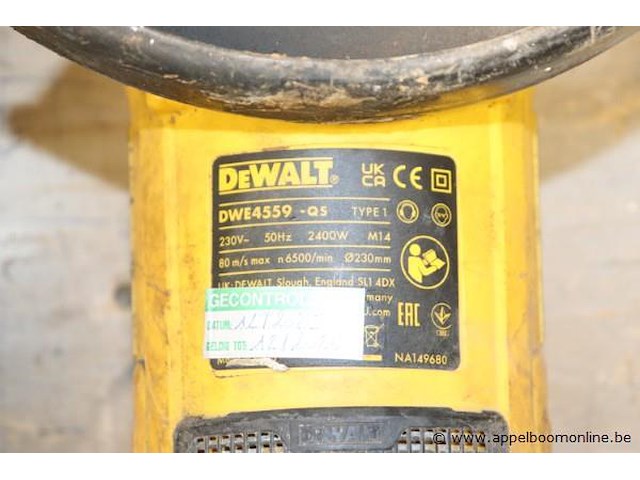 Zware haakse slijptol dewalt dwe4559-qs - afbeelding 3 van  3