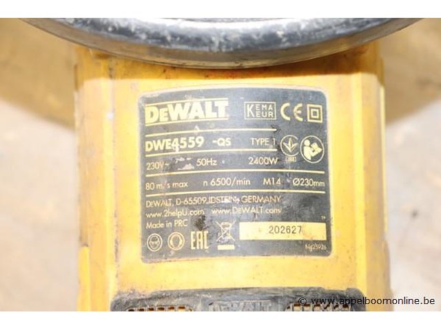 Zware haakse slijptol dewalt dwe4559-qs - afbeelding 3 van  3